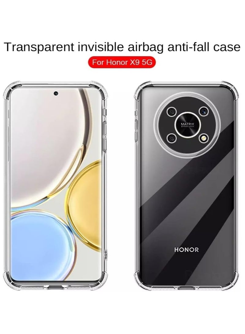 تين تك جراب شفاف بزوايا مضادة للصدمات من البولي يوريثين المقاوم للحرارة لموبايل هونر اكس 9 شبكة الجيل الخامس / Honor X9 5G من تين تك – شفاف - Image 3