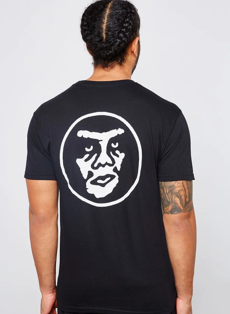 OBEY Creeper Circle Print  T-Shirt
