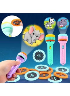Storio Storio 3 Slides 24 Patterns Mini Projector Torch Toy Slide Flashlight Projector Torch for Kids Sleeping Story Toys for Toddlers, Educational Learning Toys,Space,Animal &Foods  - Image 4