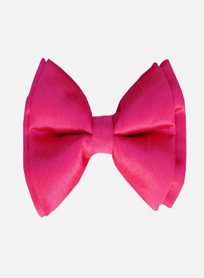 RR DESIGN Cotton Jumbo Size Adjustable Fashion Party, Function, Weeding Cum Formal Costume Neck Bow Tie Cum Necktie For Dog/Puppy/Cat/Kitten (M, Pink),?10 cm,W_10 cm - Image 1