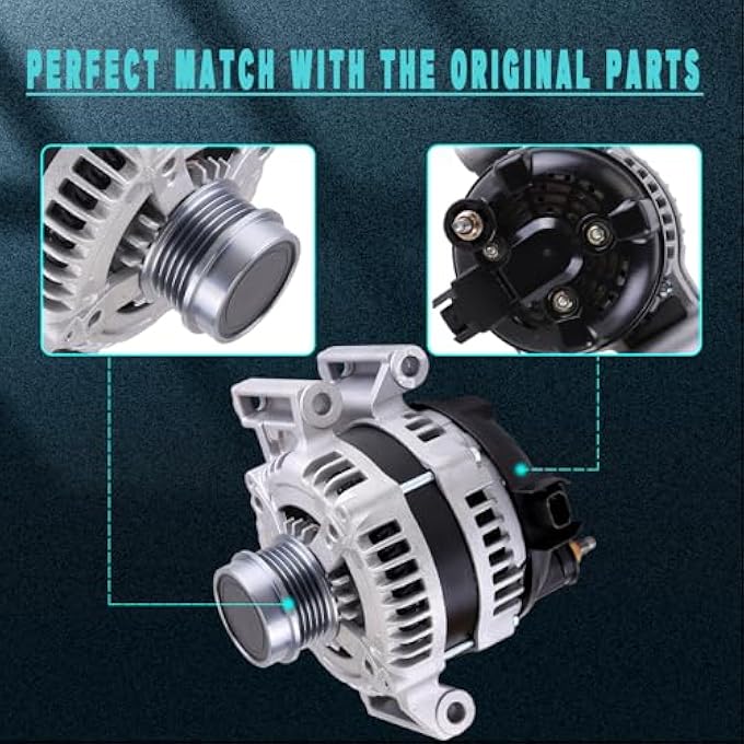 Slakerbe 104210-1960 Electrical New Alternator Compatible for Buick Regal ATS Malibu Blazer 2013-2020 Electrical Alternator 11682, 104210-1961, 104210-1962 - Image 4