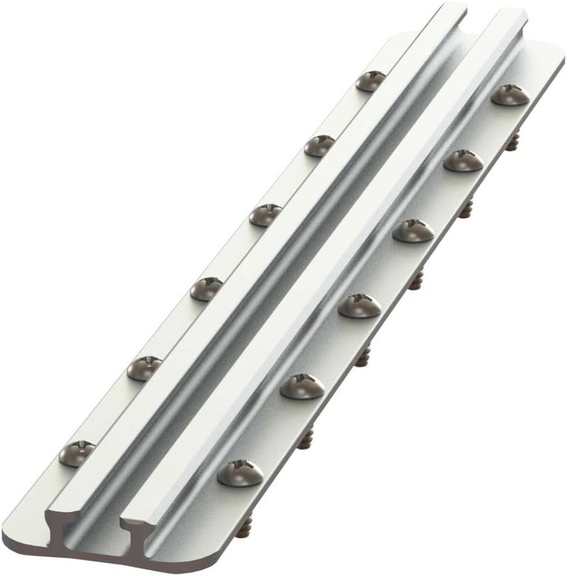 YakAttack GT175 Generation II GearTrac - Size Options | Heavy-Duty Silver Kayak Surface Mount Track | Accessory Mounting | Topside Installation | Compatible with 1/2" Wide Track Hardware - Image 1