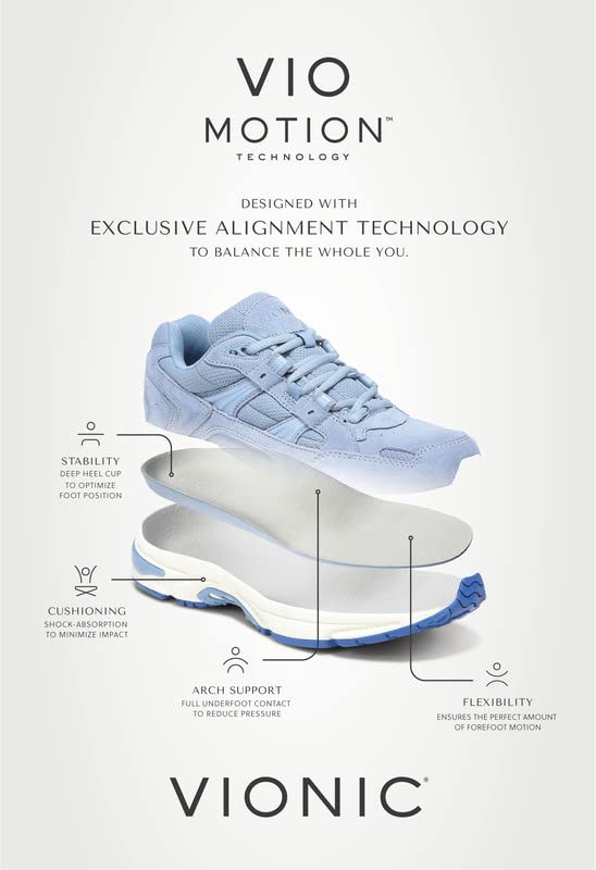 Vionic Women's Walker Classic Comfortable Leisure Shoes- Supportive Walking Sneakers That Include Three-Zone Comfort with Orthotic Insole Arch Support, Sun Marshmallow Suede, 12 B, Sun Marshmallow - Image 4