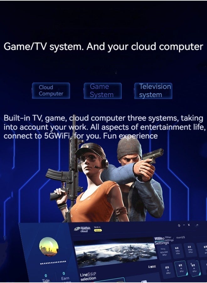 M MIAOYAN - X10 Dual System TV Game Console 5G Cloud Computer 3A Dual Player Battle TV Game Console 4K HD Game Box - Image 1