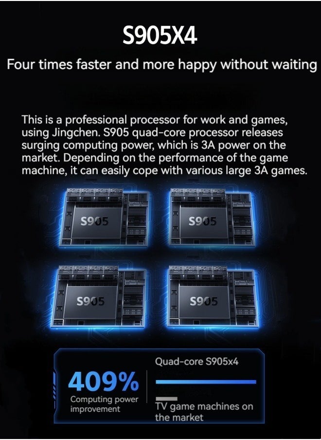 M MIAOYAN - X10 Dual System TV Game Console 5G Cloud Computer 3A Dual Player Battle TV Game Console 4K HD Game Box - Image 1