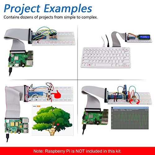 FREENOVE LCD 1602 Starter Kit for Raspberry Pi 5 4 B 3 B+ 400 Zero 2 W, 535-Page Detailed Tutorial, Python C Java Scratch Processing Code, 151 Items, 69 Projects (Raspberry Pi NOT Included) - Image 5
