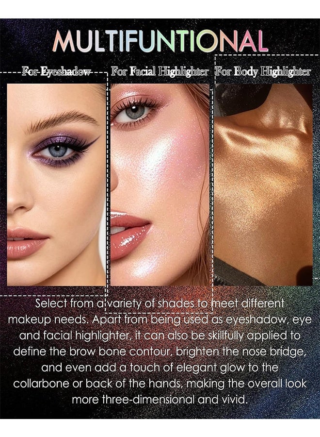 Faiccia Liuguang Phantom Clear Elastic Eyeshadow,Smoky Purple Chameleon Shimmer Creamy Eyeshadow High Pigment Long Lasting Sparling Eyeshadow Palette, Smooth Iridescent Eye shadow Brightener,Eyes Makeup for Women,04# - Image 4