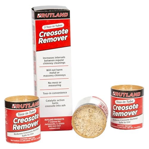 Rutland Products RUTLAND Creosote Remover TossIn Canisters for Fireplaces  Wood Stoves Easy Creosote and Soot Removal 3 Oz Cainster 3Pack - Image 1