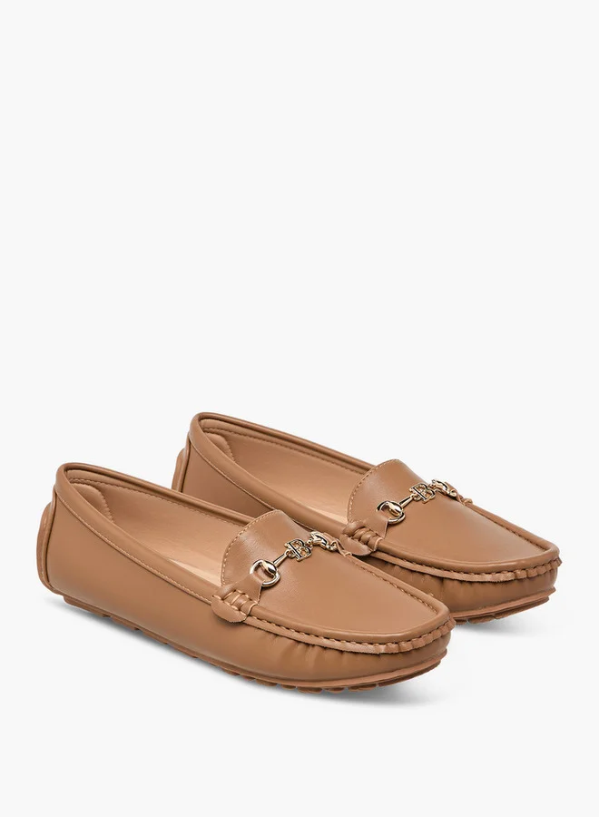 Flora Bella By Shoexpress Women Metal Accent Slip-On Loafers