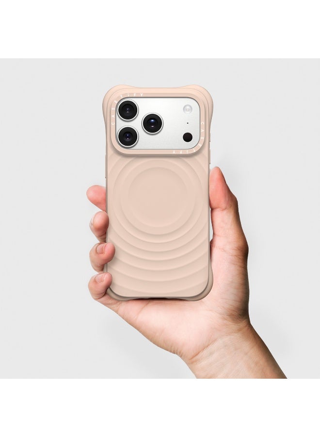 Casetify Ripple Case-【Soft Touch/Lightweight/Compatible with Magsafe】-Oat - Image 4