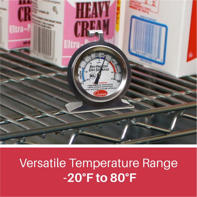 Cooper-Atkins 25HP-01-1 Refrigerator, Freezer, Dry Storage Thermometer, 0°F to 80°F Temperature Range, 7.2" Length, 4.55" Width, 1.7" Height - Image 3