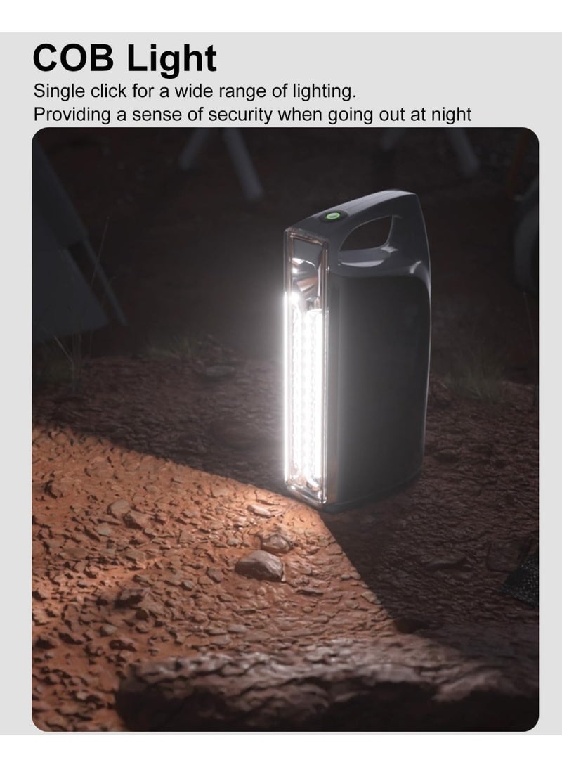 Philips 10W Portable Rechargeable Emergency Lantern | 1000 Lumens Brightness | 3-in-1 Function (Flashlight / Camping / RGB Ambient Light) | 4000 mAh Battery | USB Type-C Charging | LED Indicators | Durable ABS Body | Ideal for Home, Outdoor, Camping, Hiking & Emergency black - Image 4