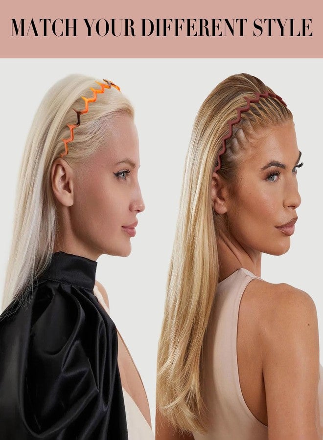 Canitor 8 Pieces Zig Zag Headbands Gifts for Women Teen Girls 90s Outfits Fashion Hair Accessories Hair Bands for Women's Hair Thin Wave Teeth Comb Head Bands - Image 4
