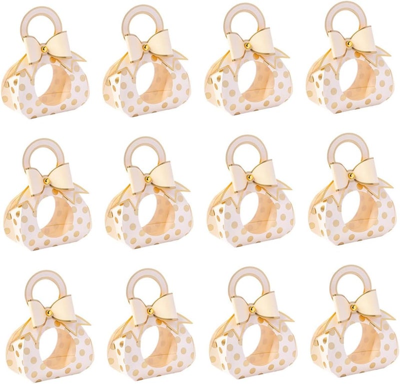 SECFOU 50pcs Small Candy Paper Boxes Wedding Souvenir Packaging Box Light Gold Color 6.5x3.5x13cm Bulk Wrapping Supplies for Party Favors - Image 1