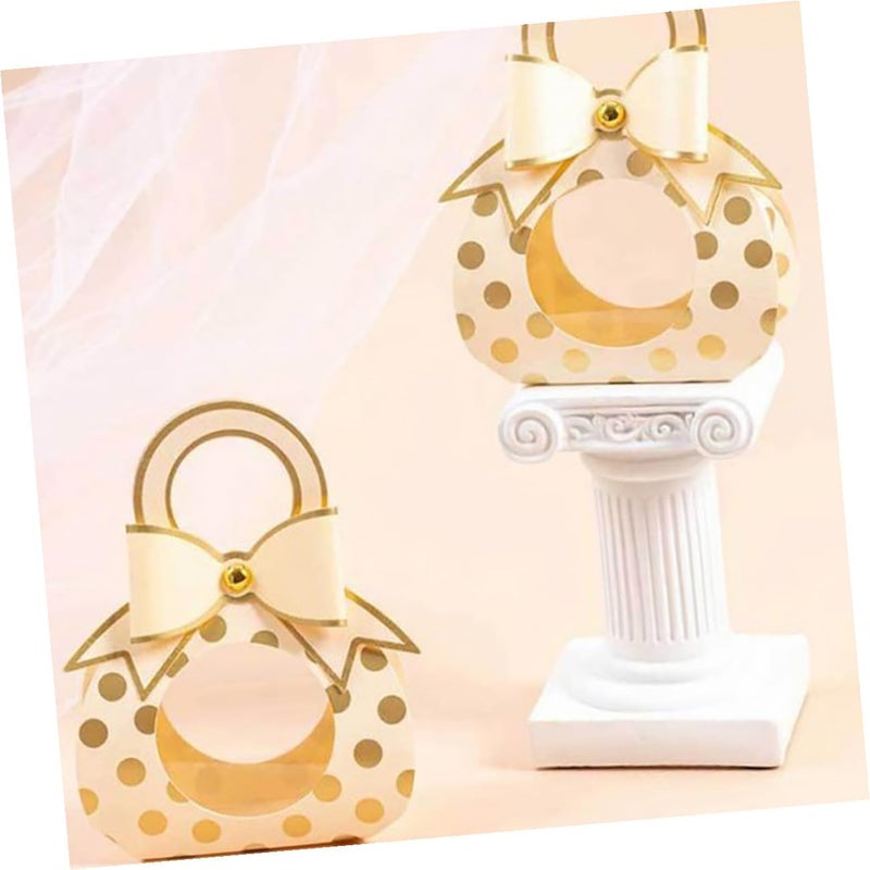 SECFOU 50pcs Small Candy Paper Boxes Wedding Souvenir Packaging Box Light Gold Color 6.5x3.5x13cm Bulk Wrapping Supplies for Party Favors - Image 4