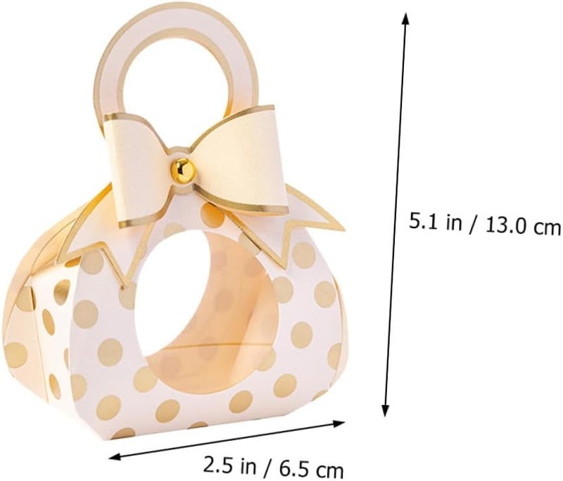 SECFOU 50pcs Small Candy Paper Boxes Wedding Souvenir Packaging Box Light Gold Color 6.5x3.5x13cm Bulk Wrapping Supplies for Party Favors - Image 2