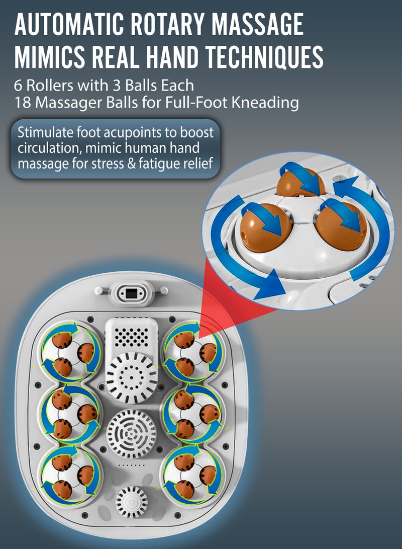 DBLEW مدلك القدم الكهربائي شياتسو مع شاشة LED، تحكم في درجة الحرارة، مؤقت، نقع بالأعشاب، استرخاء شامل للمنزل، تخفيف الألم، التهاب اللفافة الأخمصية، تحسين الدورة الدموية، العناية بالقدم - Image 2