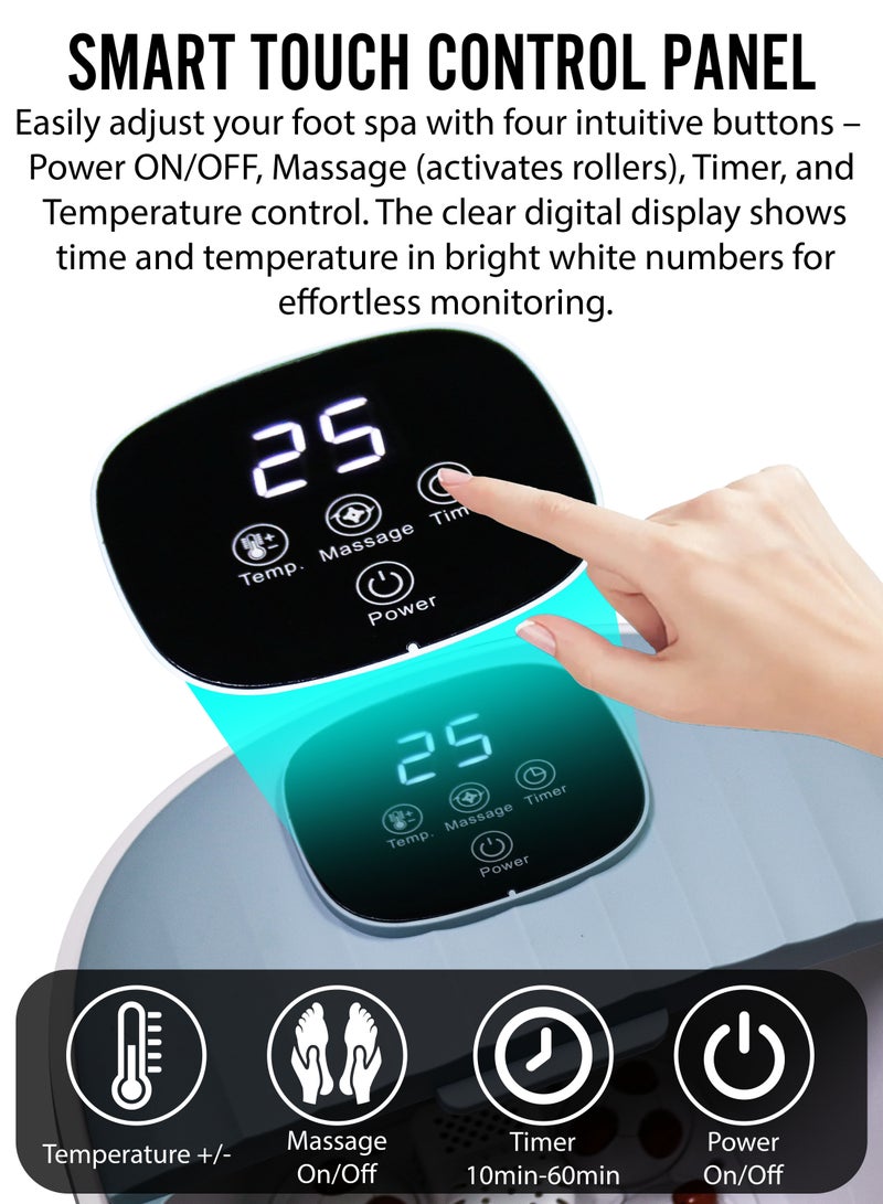 DBLEW مدلك القدم الكهربائي شياتسو مع شاشة LED، تحكم في درجة الحرارة، مؤقت، نقع بالأعشاب، استرخاء شامل للمنزل، تخفيف الألم، التهاب اللفافة الأخمصية، تحسين الدورة الدموية، العناية بالقدم - Image 3