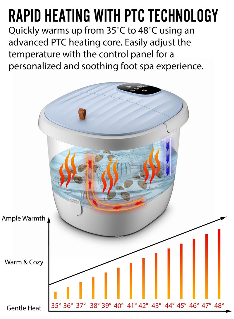 DBLEW مدلك القدم الكهربائي شياتسو مع شاشة LED، تحكم في درجة الحرارة، مؤقت، نقع بالأعشاب، استرخاء شامل للمنزل، تخفيف الألم، التهاب اللفافة الأخمصية، تحسين الدورة الدموية، العناية بالقدم - Image 4