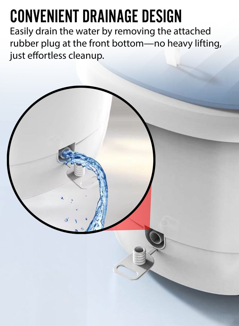 DBLEW مدلك القدم الكهربائي شياتسو مع شاشة LED، تحكم في درجة الحرارة، مؤقت، نقع بالأعشاب، استرخاء شامل للمنزل، تخفيف الألم، التهاب اللفافة الأخمصية، تحسين الدورة الدموية، العناية بالقدم - Image 5