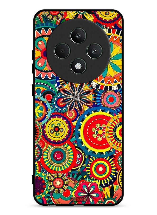 Tolwak Oppo Reno12 F 5G Protective Case Cover Colorful Mandala Pattern - Image 1