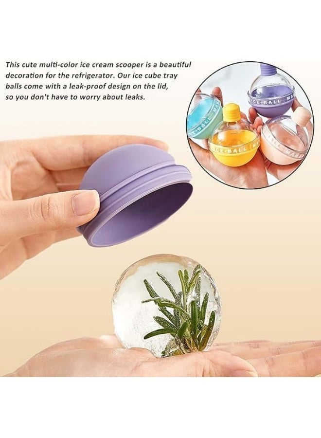 Round Ice Ball Maker - Modern and practical design for making premium ice, 2 pieces - Image 4