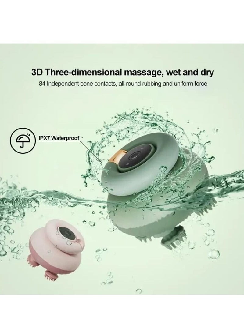 SYOSI Scalp Massager Electric, Portable Rechargeable Head Massager, IPX7 Waterproof, Non-Slip Silicone Grip Massager for Comfort, Hair Growth and  Relaxation, Full Body Massage for Men, Women, and Pets - Image 2