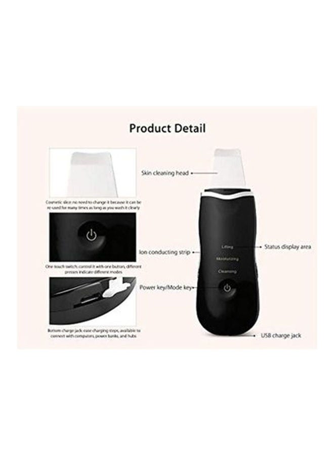 NIBEMINENT Portable Ultrasonic Blackhead Removal Exfoliating Pore Cleaner Black/White - Image 3