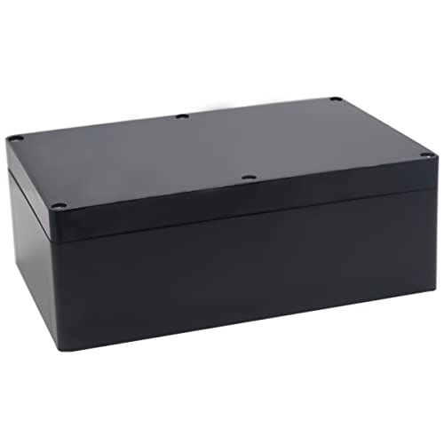 YETLEBOX Watertight Junction Box, IP67 Waterproof Project Box Durable ABS Plastic Electronic Enclosure Case for DIY Electrical Project Black 9.06" x 5.91" x 3.35"(230 x 150 x 85 mm) - Image 1