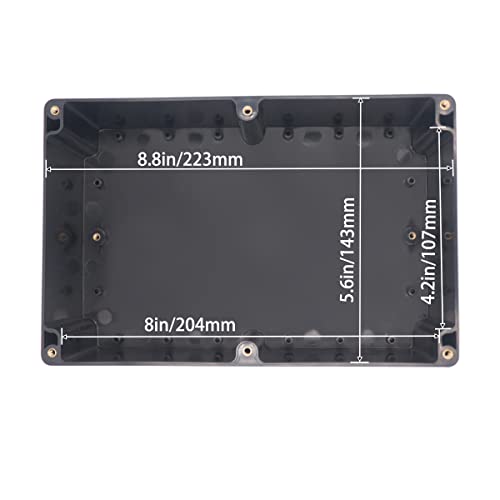 YETLEBOX Watertight Junction Box, IP67 Waterproof Project Box Durable ABS Plastic Electronic Enclosure Case for DIY Electrical Project Black 9.06" x 5.91" x 3.35"(230 x 150 x 85 mm) - Image 5
