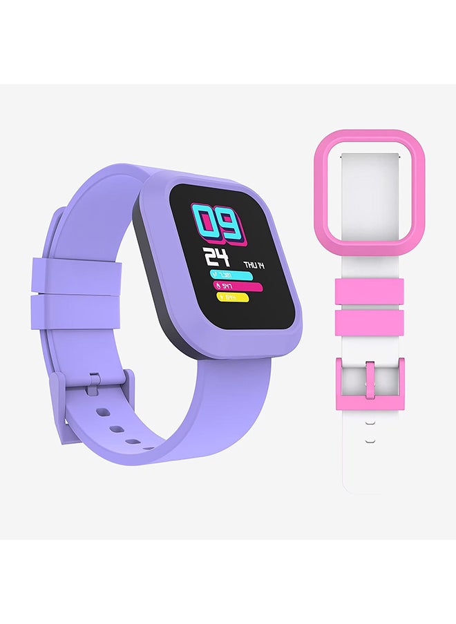 iTouch - Flex Series Smartwatch With Interchangeable Case And Strap Purple Case Purple Silicone Strap - Image 1