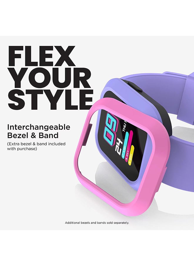 iTouch - Flex Series Smartwatch With Interchangeable Case And Strap Purple Case Purple Silicone Strap - Image 1