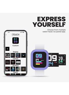 iTouch Flex Series Smartwatch With Interchangeable Case And Strap Purple Case Purple Silicone Strap  - Image 4
