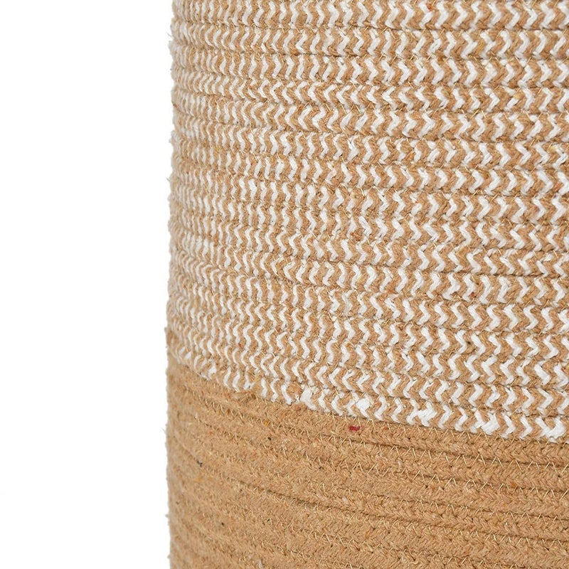 pepme pepme Top Criss Cross Round Basket White Beige 12x12 Pack of 1  - Image 3