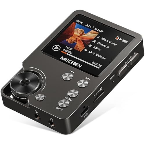 MECHEN M30 HiFi MP3 Player, Lossless DSD High Resolution Digital Audio Music Player, High-Res Portable Audio Player with 64GB Memory Card (Gray) - Image 1