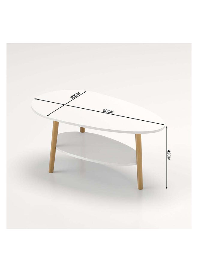 DANUBE HOME Santana Coffee Table Multifunctional Living Room Desk Space Saving Center Table Modern Design Furniture For Home Living Room L 90 x W 50 x H 42 cm White  - Image 5