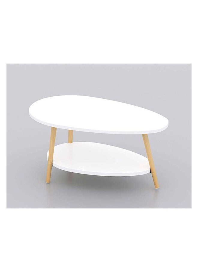 DANUBE HOME Santana Coffee Table Multifunctional Living Room Desk Space Saving Center Table Modern Design Furniture For Home Living Room L 90 x W 50 x H 42 cm White  - Image 2