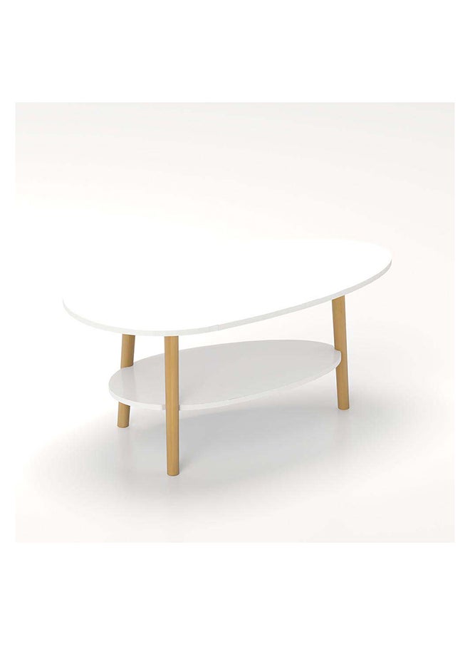 DANUBE HOME Santana Coffee Table Multifunctional Living Room Desk Space Saving Center Table Modern Design Furniture For Home Living Room L 90 x W 50 x H 42 cm White  - Image 4