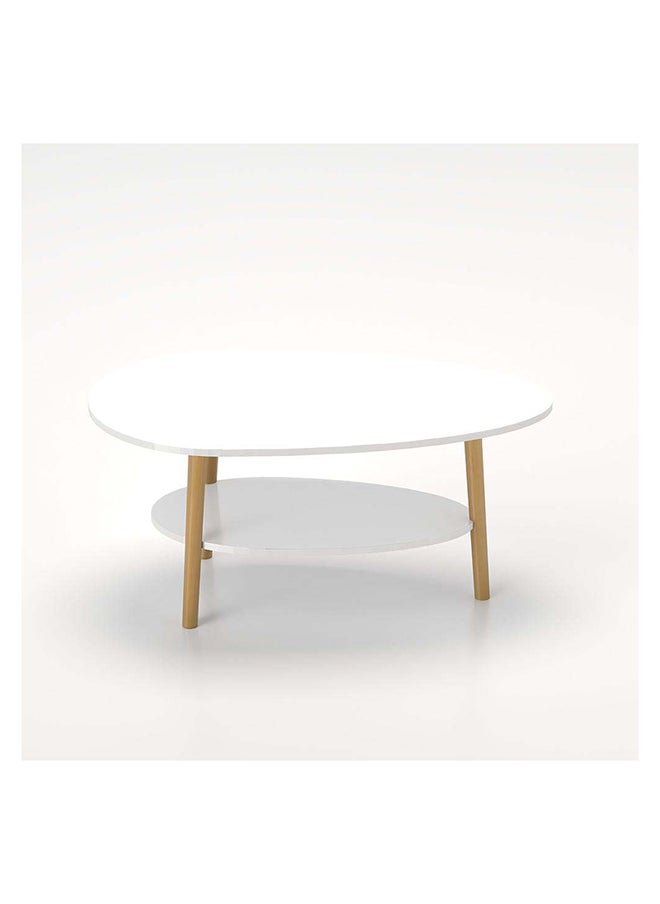 DANUBE HOME Santana Coffee Table Multifunctional Living Room Desk Space Saving Center Table Modern Design Furniture For Home Living Room L 90 x W 50 x H 42 cm White  - Image 3