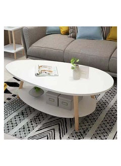 DANUBE HOME Santana Coffee Table Multifunctional Living Room Desk Space Saving Center Table Modern Design Furniture For Home Living Room L 90 x W 50 x H 42 cm White  - Image 1
