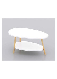 DANUBE HOME Santana Coffee Table Multifunctional Living Room Desk Space Saving Center Table Modern Design Furniture For Home Living Room L 90 x W 50 x H 42 cm White  - Image 2