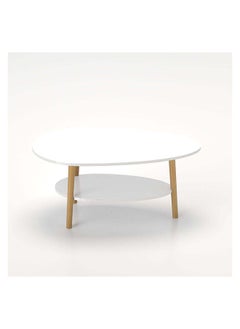 DANUBE HOME Santana Coffee Table Multifunctional Living Room Desk Space Saving Center Table Modern Design Furniture For Home Living Room L 90 x W 50 x H 42 cm White  - Image 3