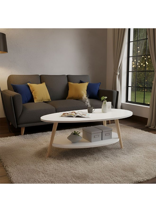 DANUBE HOME Santana Coffee Table-White - Image 1