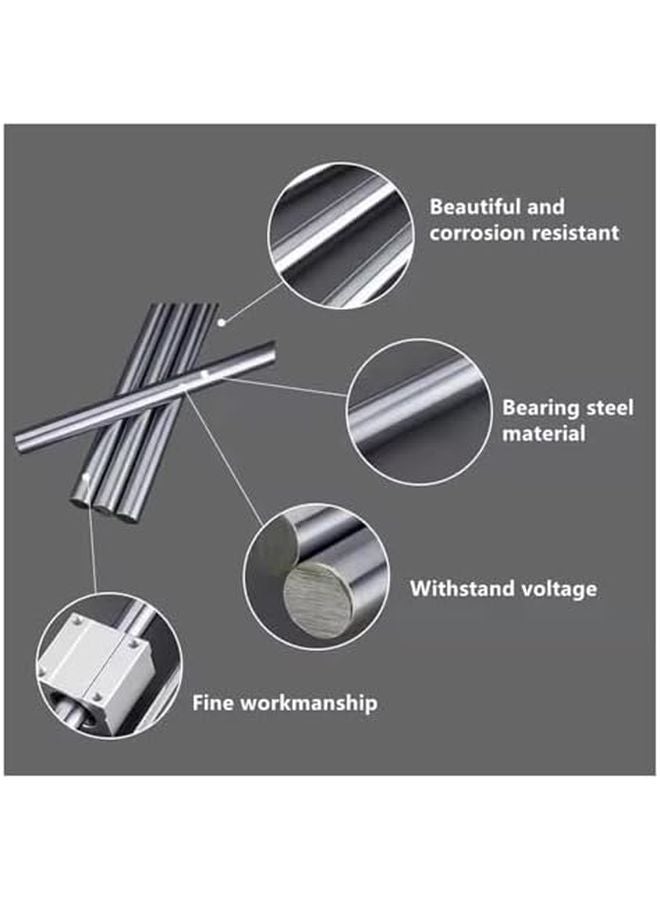 قطر 8 مم، طول 350 مم، قضيب خطي من الفولاذ المقاوم للصدأ 303 لأجزاء طابعة ثلاثية الأبعاد - Image 5