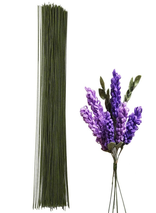 BEADNOVA Floral Stem Wire 50pcs 18 Gauge Fake Flower Stems Green Floral Wire for Flower Arrangement Florist DIY Bouquet (Dark Green, 50 Pcs) - Image 1