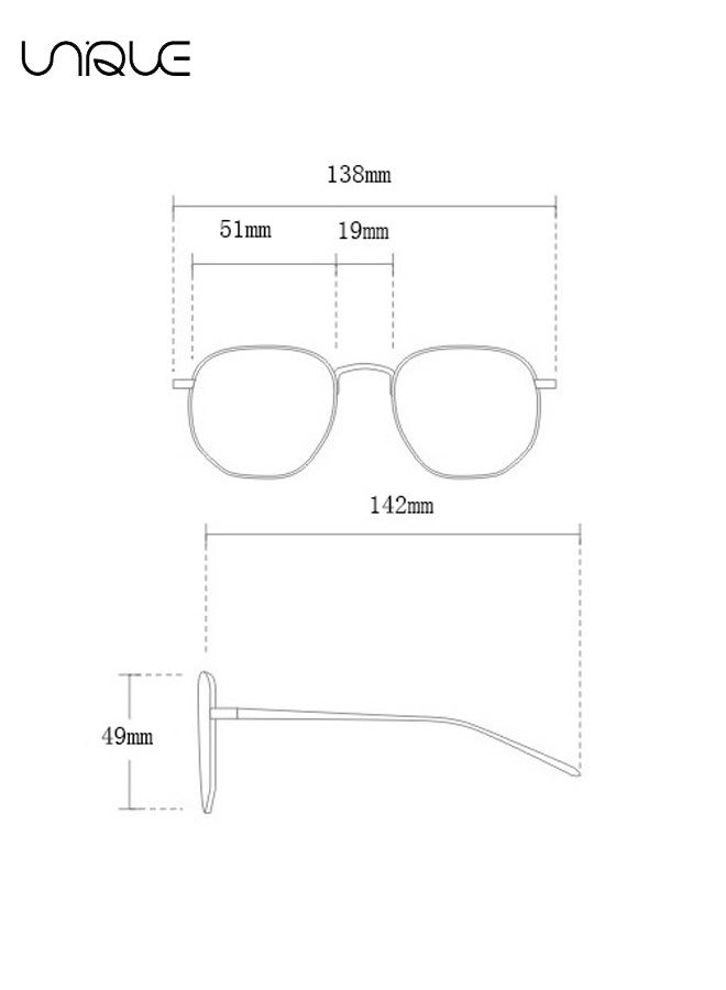 Unique Glasses - Blue Light Blocking Glasses - Large Frame Glasses - Non-Myopic Glasses - Women's Men's Computer Reading/Gaming/TV/Mobile Phone Glasses, Anti-Eye Fatigue (Blue) - Image 2