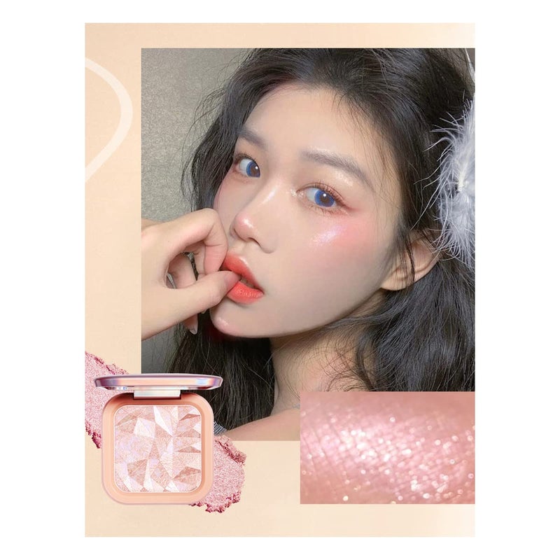 ELLESY ELESSY Highlighter Makeup Palette Long Lasting Face Highlighter Powder Shimmer Highlight Palette Suit All Skin Tones-RAINBOW GLOW - Image 3