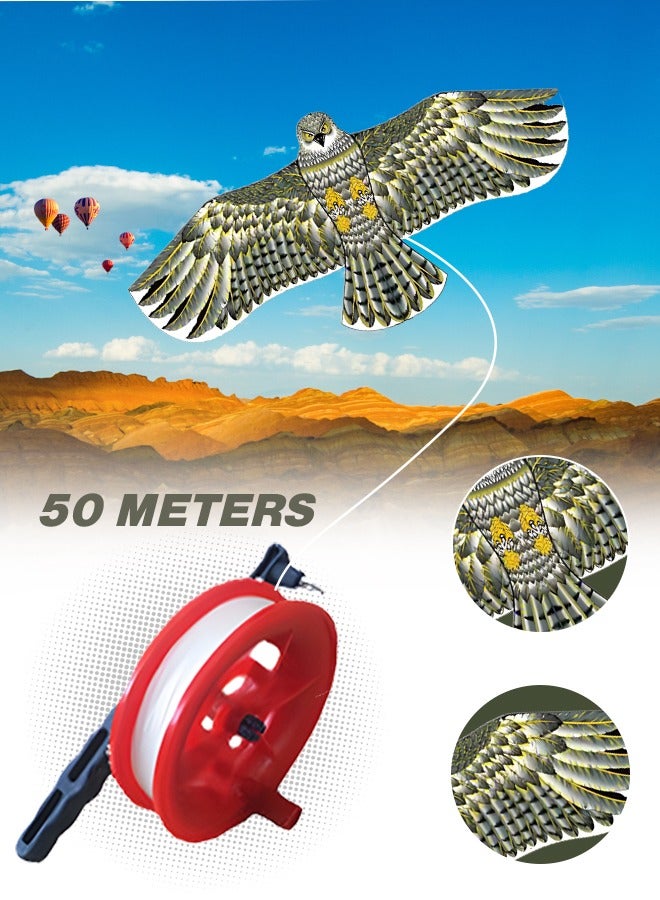 GROIC Eagle Kite for Kids and Adults Single Line String Colorful Huge Easy to Fly Outdoor Games 63 Inch - Image 3