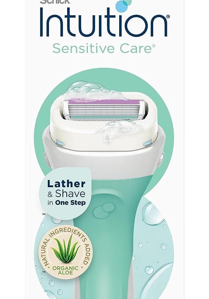 Intuition Schick Intuition Sensitive Care Razor for Women with 2 Moisturizing Blade Refills and Organic Aloe - Image 1