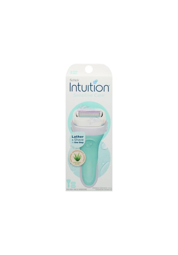Intuition شفرة شِك إنتويشن للعناية الحساسة للنساء مع 2 شفرات مرطبة عضوية من الألوة - Image 2